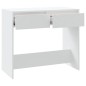 vidaXL Tavolo Consolle Bianco 89x41x76,5 cm in Acciaio vidaXL Tavolo Consolle Bianco 89x41x76,5 cm in Acciaio