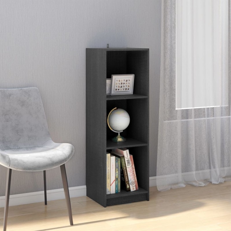 vidaXL Libreria/Divisorio Grigio 36x33x110 cm Legno Massello di Pino vidaXL Libreria/Divisorio Grigio 36x33x110 cm Legno Massello di Pino