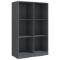 vidaXL Libreria Grigia 70x33x110 cm in Legno Massello di Pino vidaXL Libreria Grigia 70x33x110 cm in Legno Massello di Pino