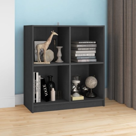 vidaXL Credenza Grigia 70x33x76 cm in Legno Massello di Pino