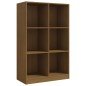 vidaXL Libreria Miele 70x33x110 cm in Legno Massello di Pino vidaXL Libreria Miele 70x33x110 cm in Legno Massello di Pino