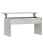 vidaXL Tavolino Grigio Cemento 102x50,5x52,5 cm in Legno Multistrato
