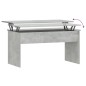 vidaXL Tavolino Grigio Cemento 102x50,5x52,5 cm in Legno Multistrato