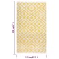 vidaXL Tappeto da Esterni a Tessitura Piatta 115x170 cm Giallo e Beige vidaXL Tappeto da Esterni a Tessitura Piatta 115x170 cm Giallo e Beige