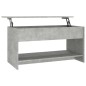 vidaXL Tavolino Salotto Grigio Cemento 102x50x52,5cm Legno Multistrato