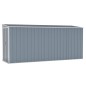 vidaXL Capanno Giardino a Parete Grigio 118x382x178 cm Acciaio Zincato vidaXL Capanno Giardino a Parete Grigio 118x382x178 cm Acciaio Zincato