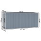 vidaXL Capanno Giardino a Parete Grigio 118x382x178 cm Acciaio Zincato vidaXL Capanno Giardino a Parete Grigio 118x382x178 cm Acciaio Zincato