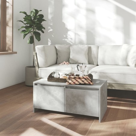 vidaXL Tavolino da Salotto Grigio Cemento 90x50x41,5 cm in Truciolato