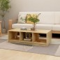 vidaXL Tavolino da Salotto 110x50x34 cm Legno Massello di Pino vidaXL Tavolino da Salotto 110x50x34 cm Legno Massello di Pino