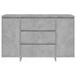 vidaXL Credenza con 3 Cassetti Grigio Cemento 120x41x75 cm Truciolato vidaXL Credenza con 3 Cassetti Grigio Cemento 120x41x75 cm Truciolato