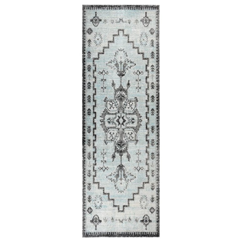 vidaXL Tappeto da Esterni a Tessitura Piatta 80x250 cm Verde e Grigio vidaXL Tappeto da Esterni a Tessitura Piatta 80x250 cm Verde e Grigio