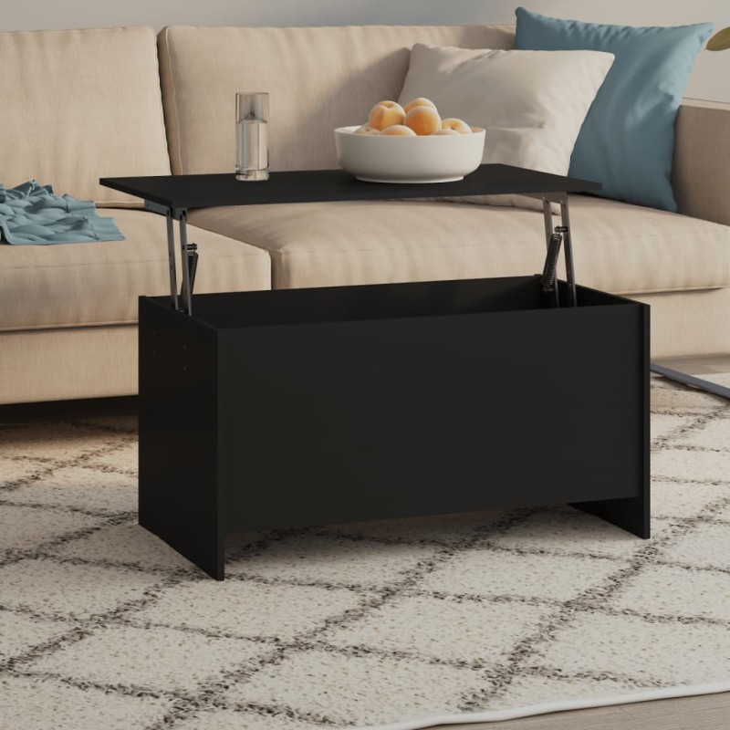 vidaXL Tavolino da Salotto Nero 102x55,5x52,5 cm in Legno Multistrato