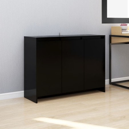 vidaXL Credenza Nera 102x33x75 cm in Truciolato