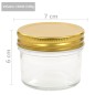 Vasi per Marmellata in Vetro Coperchio Oro 96 pz 110 ml Vasi per Marmellata in Vetro Coperchio Oro 96 pz 110 ml