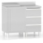 vidaXL Mobiletti da Cucina Commerciale 2 pz in Acciaio Inox vidaXL Mobiletti da Cucina Commerciale 2 pz in Acciaio Inox