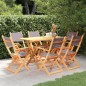 vidaXL Set da Pranzo da Esterno 7 pz Grigio in Massello di Eucalipto