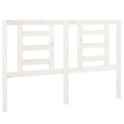Testiera per Letto Bianca 141x4x100cm in Legno Massello di Pino