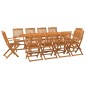 vidaXL Set da Pranzo per Giardino 11 pz in Legno Massello di Acacia vidaXL Set da Pranzo per Giardino 11 pz in Legno Massello di Acacia