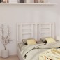 Testiera per Letto Bianca 141x4x100cm in Legno Massello di Pino Testiera per Letto Bianca 141x4x100cm in Legno Massello di Pino