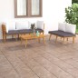 vidaXL Set Divani da Giardino 5 pz con Cuscini in Massello di Acacia vidaXL Set Divani da Giardino 5 pz con Cuscini in Massello di Acacia