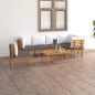 vidaXL Set Divani da Giardino 7 pz con Cuscini in Massello di Acacia vidaXL Set Divani da Giardino 7 pz con Cuscini in Massello di Acacia