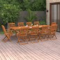 vidaXL Set Pranzo da Giardino 11 pz in Legno Massello di Acacia vidaXL Set Pranzo da Giardino 11 pz in Legno Massello di Acacia