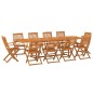vidaXL Set Pranzo da Giardino 11 pz in Legno Massello di Acacia vidaXL Set Pranzo da Giardino 11 pz in Legno Massello di Acacia