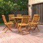 vidaXL Set Mobili da Pranzo da Giardino 7 pz Legno Massello di Acacia vidaXL Set Mobili da Pranzo da Giardino 7 pz Legno Massello di Acacia