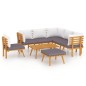 vidaXL Set Divani da Giardino 8 pz con Cuscini in Massello di Acacia vidaXL Set Divani da Giardino 8 pz con Cuscini in Massello di Acacia