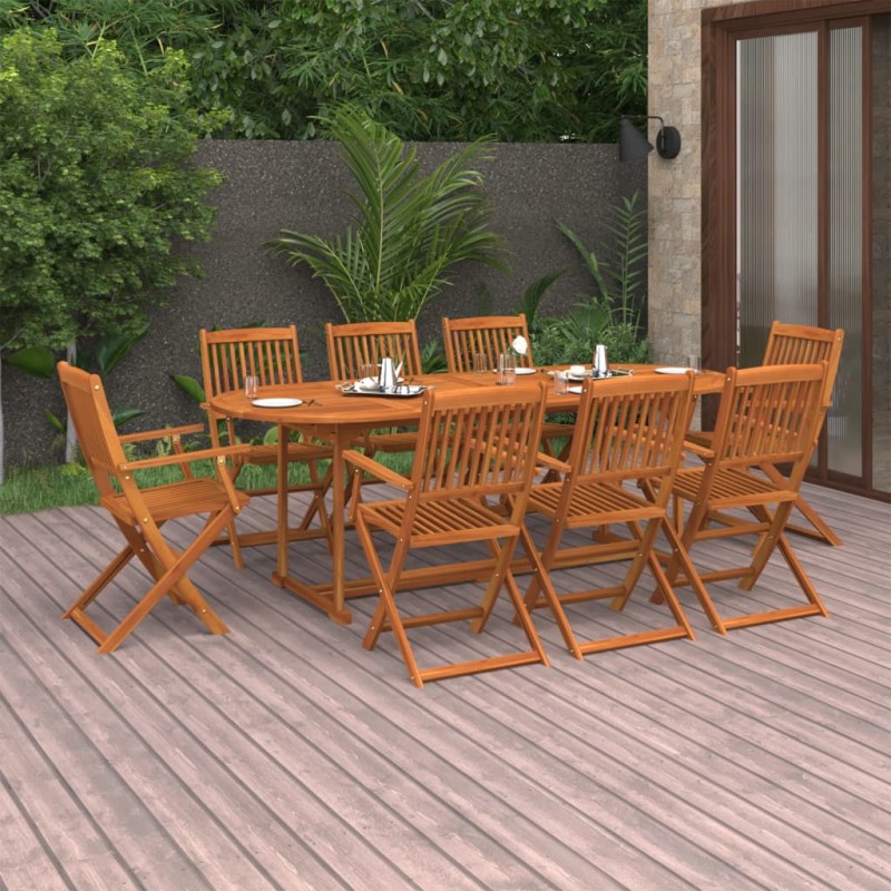 vidaXL Set da Pranzo da Giardino 7 pz in Legno Massello di Acacia