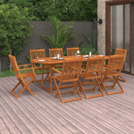 vidaXL Set da Pranzo da Giardino 7 pz in Legno Massello di Acacia