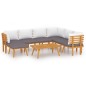 vidaXL Set Divani da Giardino 8 pz con Cuscini in Massello di Acacia vidaXL Set Divani da Giardino 8 pz con Cuscini in Massello di Acacia