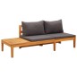 vidaXL Set Divani Giardino 4 pz con Cuscini Grigio Scuro Legno Acacia vidaXL Set Divani Giardino 4 pz con Cuscini Grigio Scuro Legno Acacia