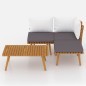 vidaXL Set Divani da Giardino 4 pz con Cuscini in Massello di Acacia vidaXL Set Divani da Giardino 4 pz con Cuscini in Massello di Acacia