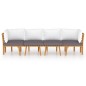 vidaXL Set Divani da Giardino 4 pz con Cuscini in Massello di Acacia vidaXL Set Divani da Giardino 4 pz con Cuscini in Massello di Acacia
