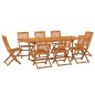 vidaXL Set Pranzo da Giardino 9 pz in Legno Massello di Acacia vidaXL Set Pranzo da Giardino 9 pz in Legno Massello di Acacia