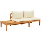 vidaXL Set Divani Giardino 3 pz Cuscini Bianco Crema in Legno d'Acacia vidaXL Set Divani Giardino 3 pz Cuscini Bianco Crema in Legno d'Acacia