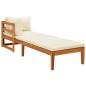 vidaXL Set Divani Giardino 3 pz Cuscini Bianco Crema in Legno d'Acacia vidaXL Set Divani Giardino 3 pz Cuscini Bianco Crema in Legno d'Acacia