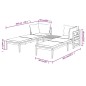 vidaXL Set Divani Giardino 3 pz Cuscini Grigio Scuro in Legno d'Acacia vidaXL Set Divani Giardino 3 pz Cuscini Grigio Scuro in Legno d'Acacia