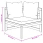 vidaXL Set Divani Giardino 3 pz con Cuscini Grigio Scuro Legno Acacia vidaXL Set Divani Giardino 3 pz con Cuscini Grigio Scuro Legno Acacia