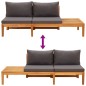 vidaXL Set Divani Giardino 4 pz con Cuscini Grigio Scuro Legno Acacia vidaXL Set Divani Giardino 4 pz con Cuscini Grigio Scuro Legno Acacia