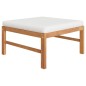 vidaXL Set Divani da Giardino 4pz Cuscini Crema Legno Massello di Teak vidaXL Set Divani da Giardino 4pz Cuscini Crema Legno Massello di Teak