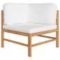 vidaXL Set Divani da Giardino 9pz Cuscini Crema Legno Massello di Teak vidaXL Set Divani da Giardino 9pz Cuscini Crema Legno Massello di Teak