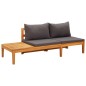 vidaXL Set Divani Giardino 3 pz con Cuscini Grigio Scuro Legno Acacia