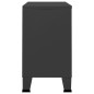 vidaXL Credenza Antracite Industriale 105x35x62 cm in Metallo e Vetro vidaXL Credenza Antracite Industriale 105x35x62 cm in Metallo e Vetro
