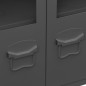 vidaXL Credenza Antracite Industriale 105x35x62 cm in Metallo e Vetro vidaXL Credenza Antracite Industriale 105x35x62 cm in Metallo e Vetro