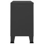 vidaXL Credenza Nera Industriale 105x35x62 cm in Metallo e Vetro vidaXL Credenza Nera Industriale 105x35x62 cm in Metallo e Vetro