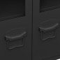 vidaXL Credenza Nera Industriale 105x35x62 cm in Metallo e Vetro vidaXL Credenza Nera Industriale 105x35x62 cm in Metallo e Vetro