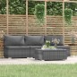 vidaXL Set Divani da Giardino 4 pz con Cuscini in Polyrattan Grigio vidaXL Set Divani da Giardino 4 pz con Cuscini in Polyrattan Grigio