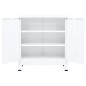 vidaXL Armadio Classificatore Industriale Bianco 90x40x100 cm Acciaio